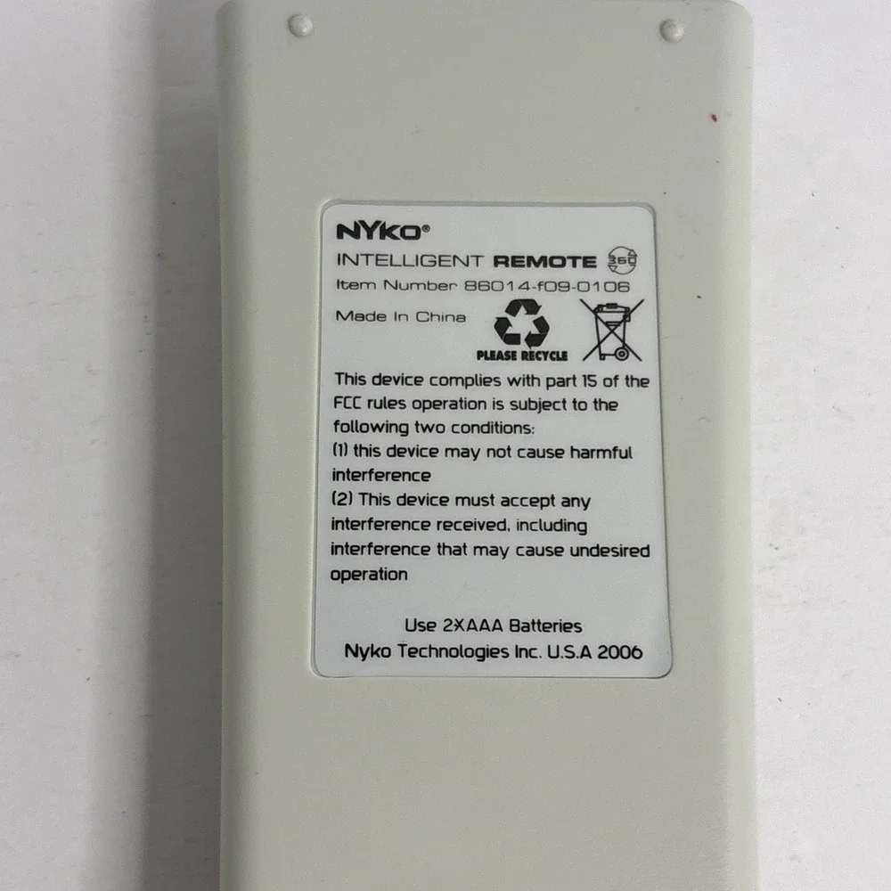 Nyko Media Intelligent TV DVD XBOX 360 Remote Control 86014-f09-0106 TESTED